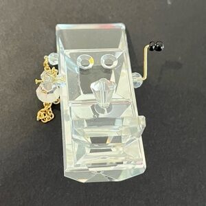 Crystal TELEPHONE Figurine miniature collectible. Vintage. Display.